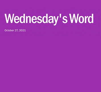  October 27, 2021 - Wednesday's Words